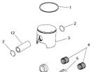 polaris iqr600 piston kit